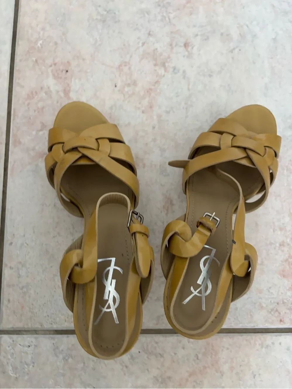 Saint Laurent Tribute Sandals criss cross heels open toe ysl dress shoes